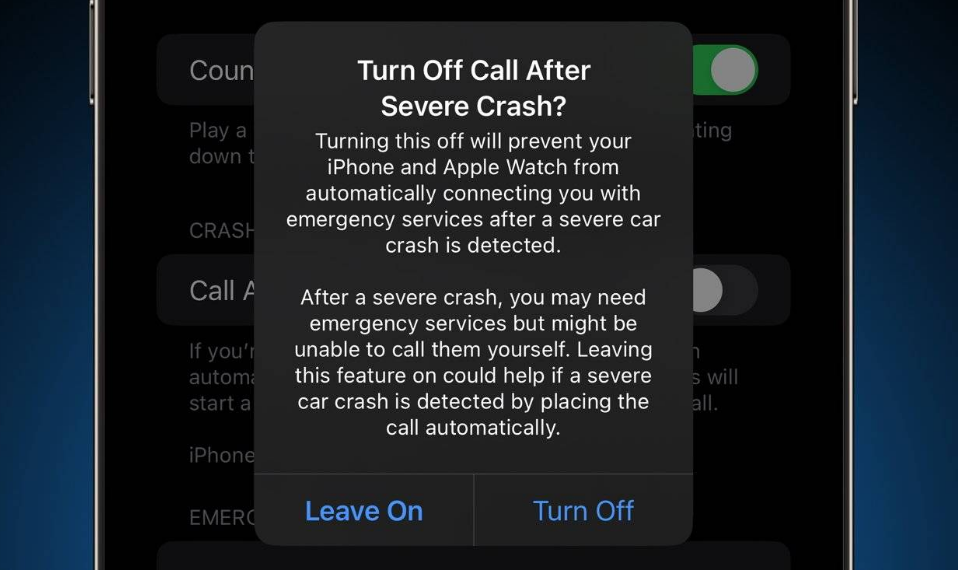 昌乐苹果14维修分享 iPhone 14 和 Apple Watch 上关闭崩溃检测 